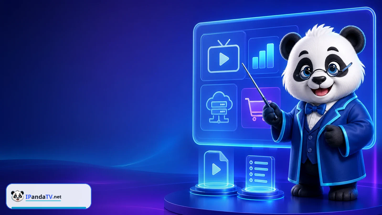 IPandaTV mascot as guide for IPTV choice, pricing and setup